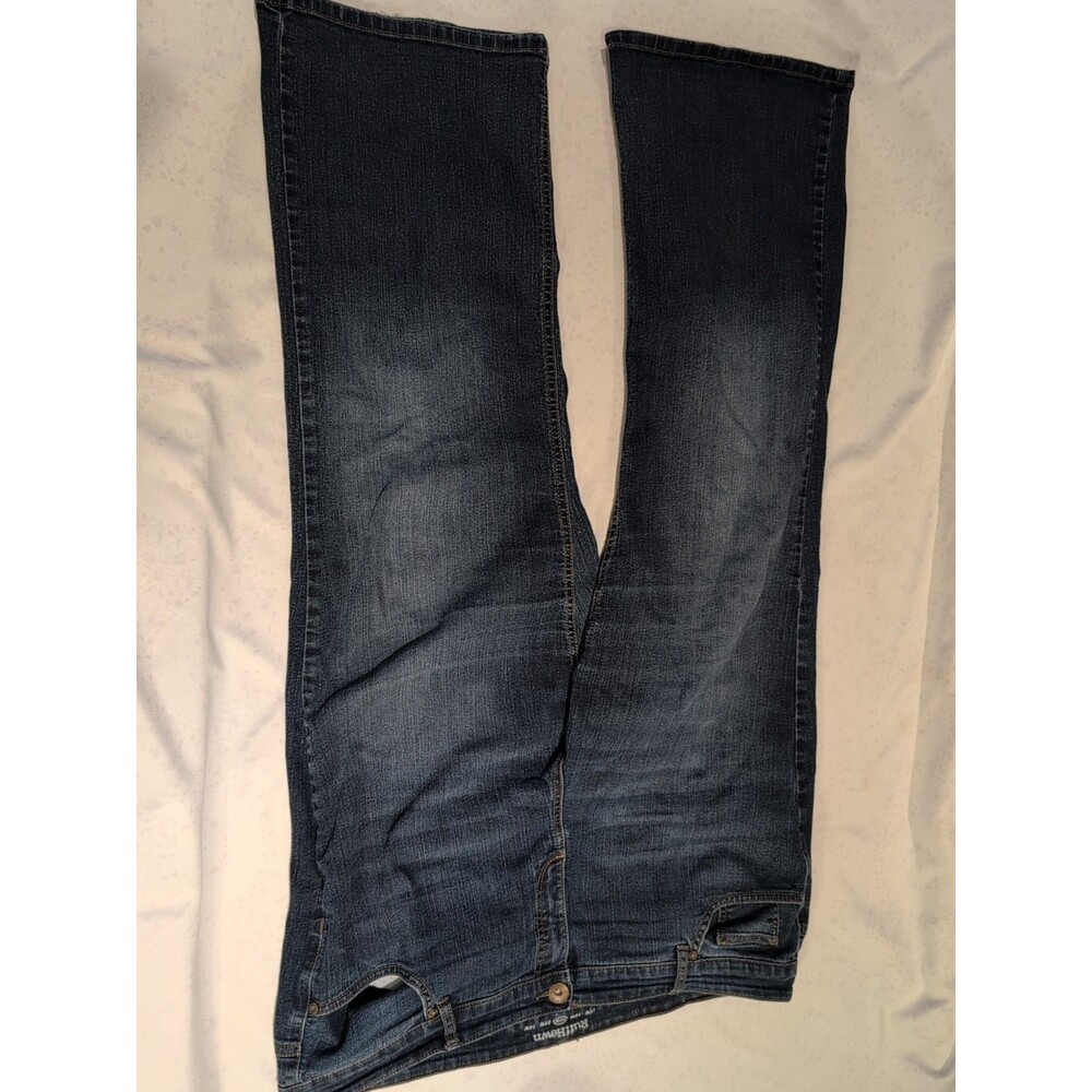 Ruff Hewn Mens Distressed Blue Denim Jeans work pants